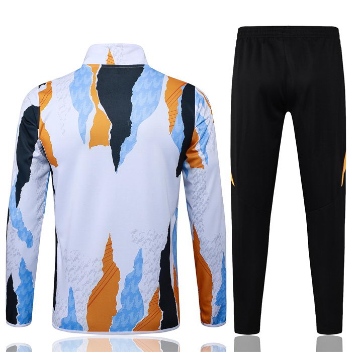 Chandal de Chaqueta del Real Madrid Nino 24-25 Blanco y Amarillo